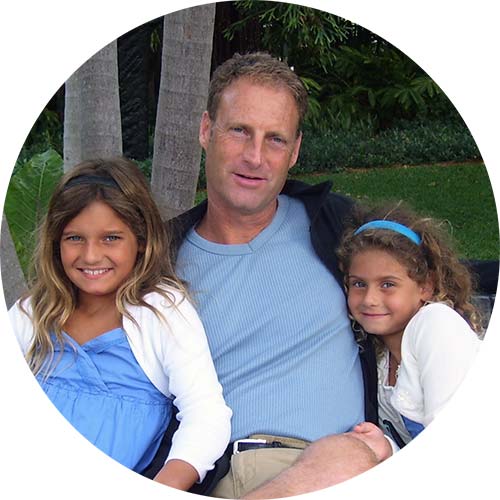 Allen Freeman with daughters Elise and Colette